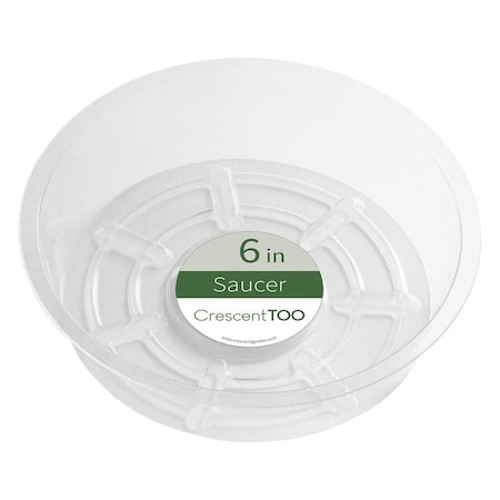 Crescent Garden Crescent Garden 2 in. H X 6 in. D Plastic Plant Saucer Clear BV060S00C